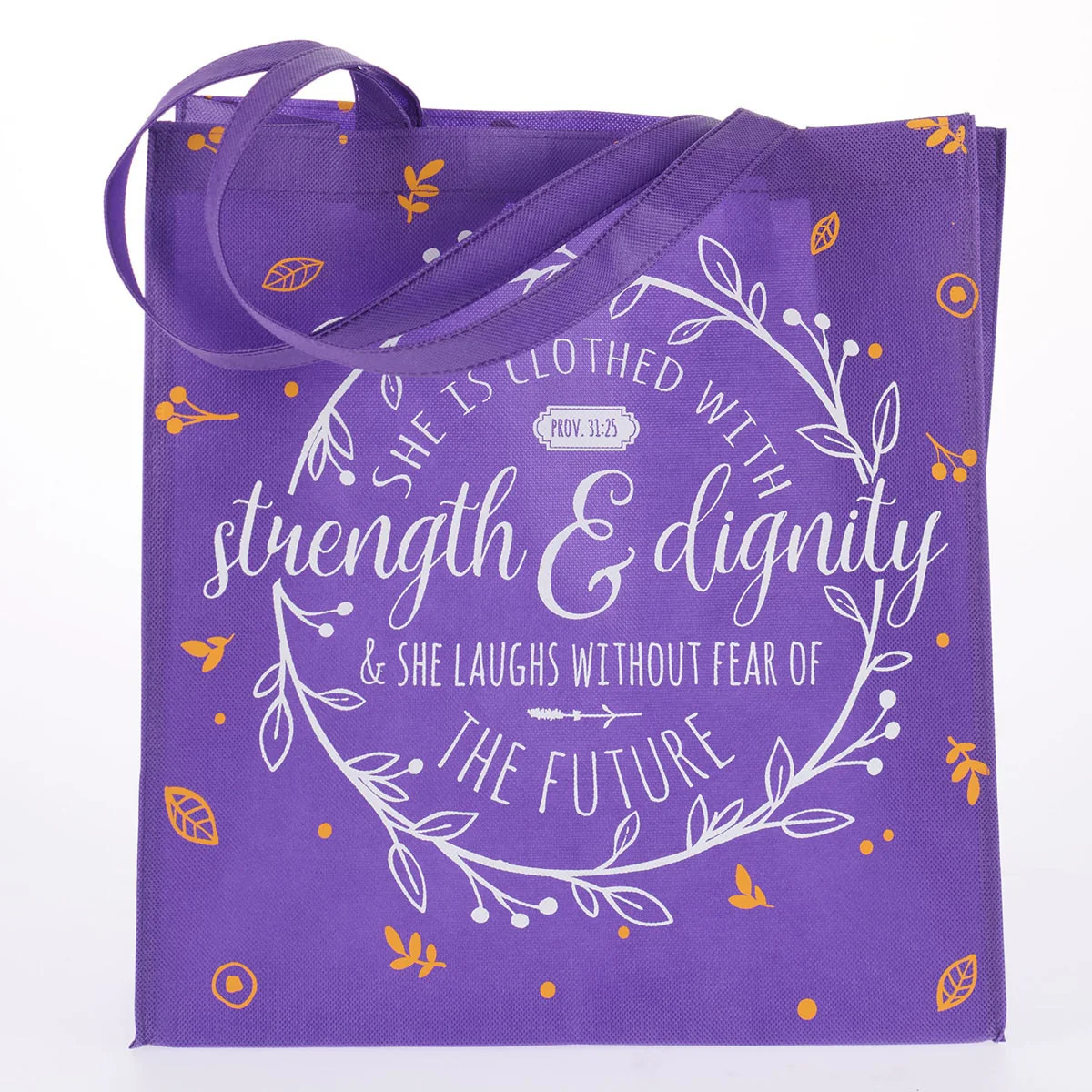 Strength and Dignity Tote Shopping Bag - Proverbs 31:25 - Image 4